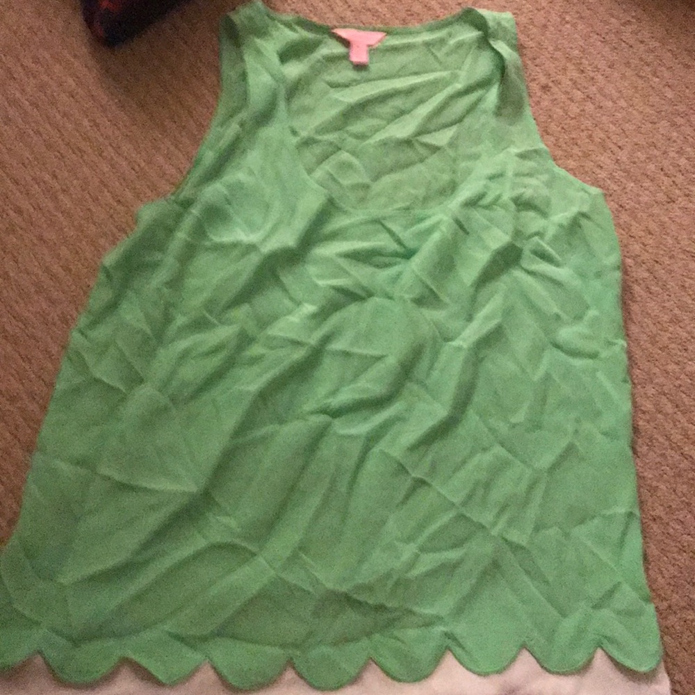 Lime green lilly Pulitzer tank